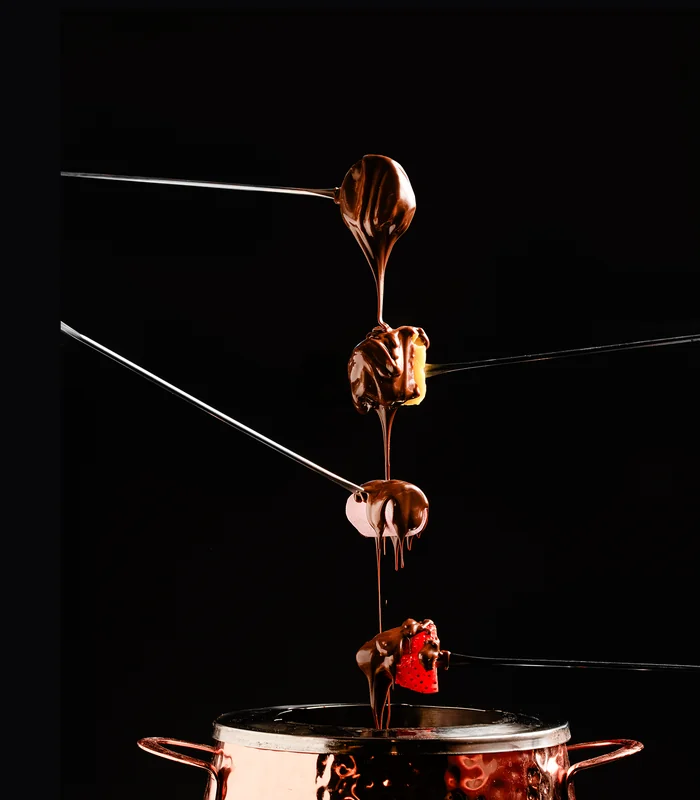 Fondue de frutas de temporada en Gulliver